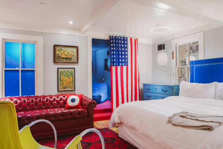 Hotel Saint Cecilia - suite with flag -Photographer Nick Simonite